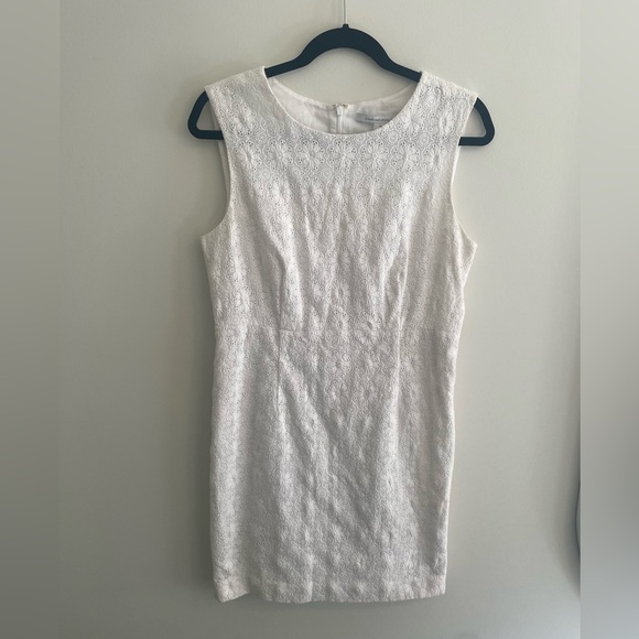 Diane Von Furstenberg white lace dress size 10 - Picture 1 of 9